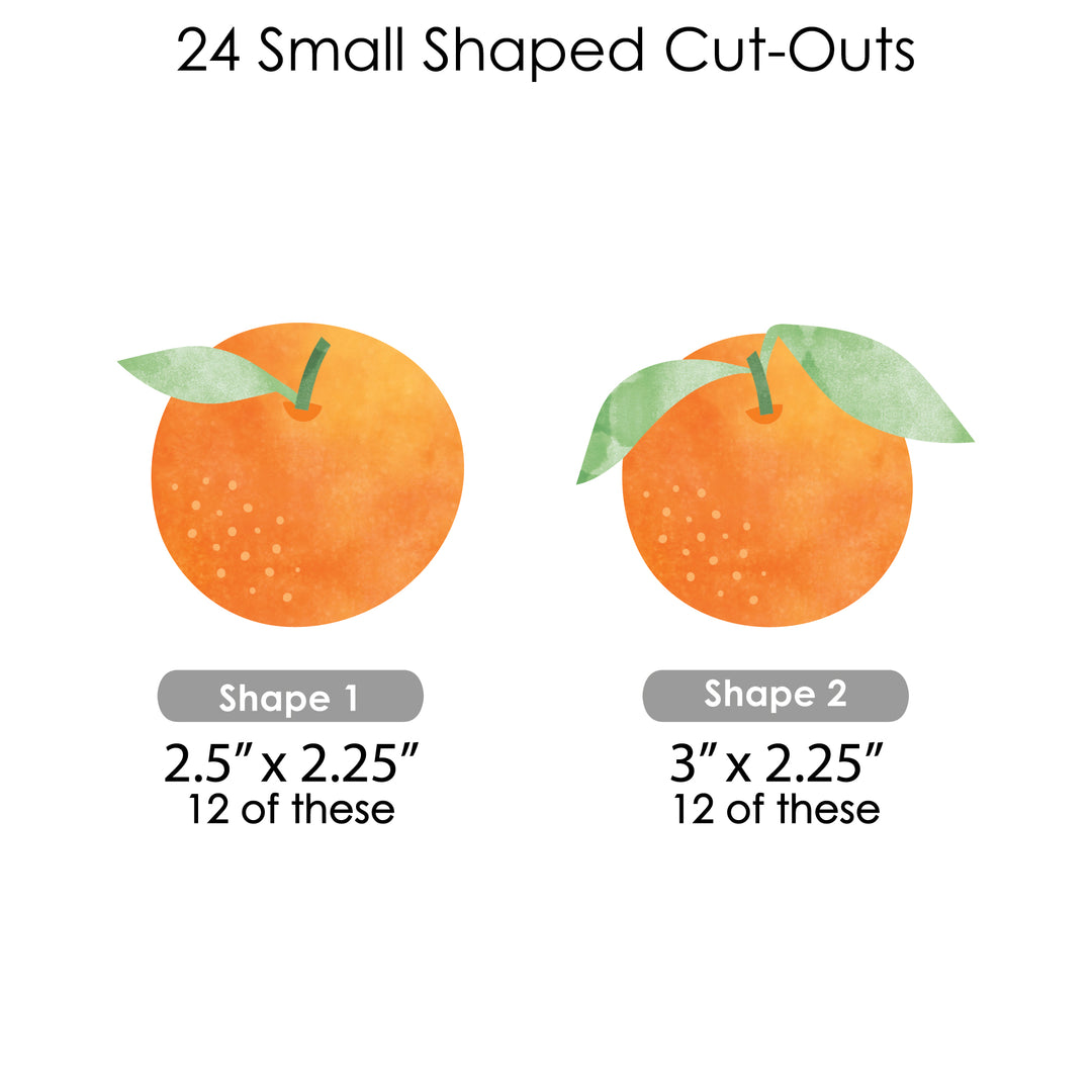 Little Clementine - Orange Citrus Baby Shower or Birthday Party DIY Decorations - Clothespin Garland Banner - 44 Pieces