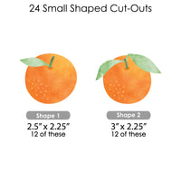Little Clementine - Orange Citrus Baby Shower or Birthday Party DIY Decorations - Clothespin Garland Banner - 44 Pieces