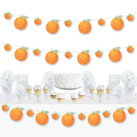 Little Clementine - Orange Citrus Baby Shower or Birthday Party DIY Decorations - Clothespin Garland Banner - 44 Pieces