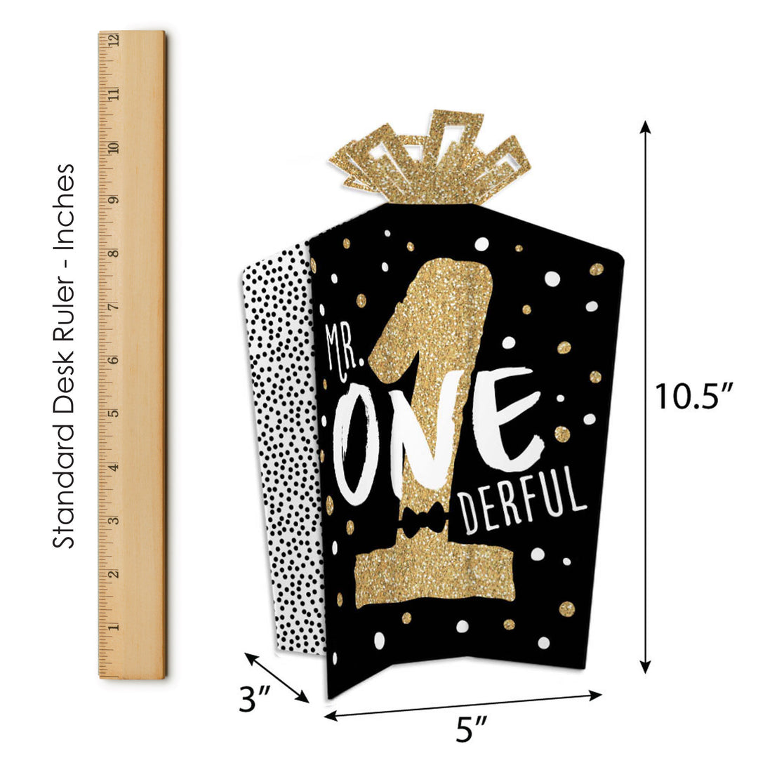 1st Birthday Little Mr. Onederful - Boy First Birthday Party Decor and Confetti - Terrific Table Centerpiece Kit - Set of 30