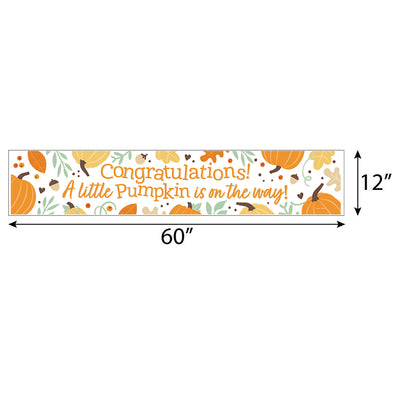 Little Pumpkin - Fall Baby Shower Decorations Party Banner