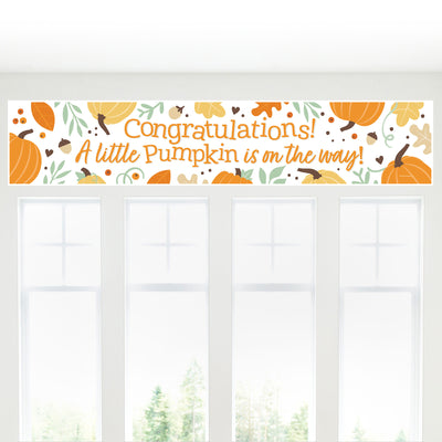 Little Pumpkin - Fall Baby Shower Decorations Party Banner