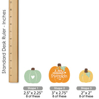 Little Pumpkin - Dessert Cupcake Toppers - Fall Birthday Party or Baby Shower Clear Treat Picks - Set of 24
