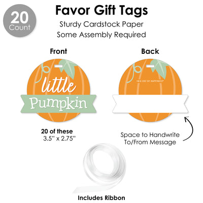 Little Pumpkin - Fall Birthday Party or Baby Shower Favors and Cupcake Kit - Fabulous Favor Party Pack - 100 Pieces