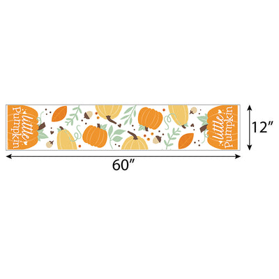 Little Pumpkin - Petite Fall Birthday Party or Baby Shower Paper Table Runner - 12 x 60 inches