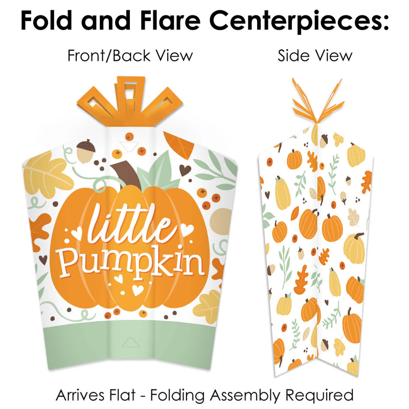 Little Pumpkin - Fall Birthday Party or Baby Shower Decor and Confetti - Terrific Table Centerpiece Kit - Set of 30