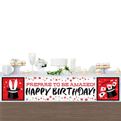 Ta-Da, Magic Show - Magical Happy Birthday Decorations Party Banner