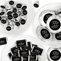 Masquerade - Mini Candy Bar Wrappers, Round Candy Stickers and Circle Stickers - Venetian Mask Party Candy Favor Sticker Kit - 304 Pieces