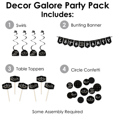 Masquerade - Venetian Mask Party Supplies Decoration Kit - Decor Galore Party Pack - 51 Pieces