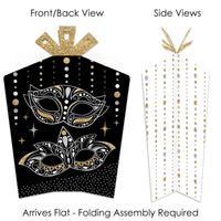 Masquerade - Table Decorations - Venetian Mask Party Fold and Flare Centerpieces - 10 Count