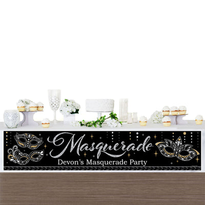 Masquerade - Personalized Venetian Mask Party Banner