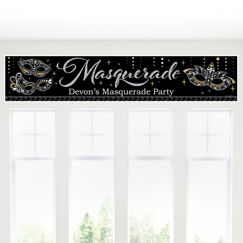 Masquerade - Personalized Venetian Mask Party Banner
