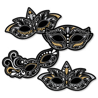 Masquerade - Decorations DIY Venetian Mask Party Essentials - Set of 20