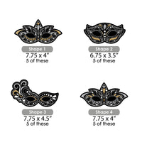Masquerade - Decorations DIY Venetian Mask Party Essentials - Set of 20