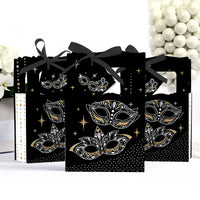 Masquerade - Venetian Mask Party Favor Boxes - Set of 12