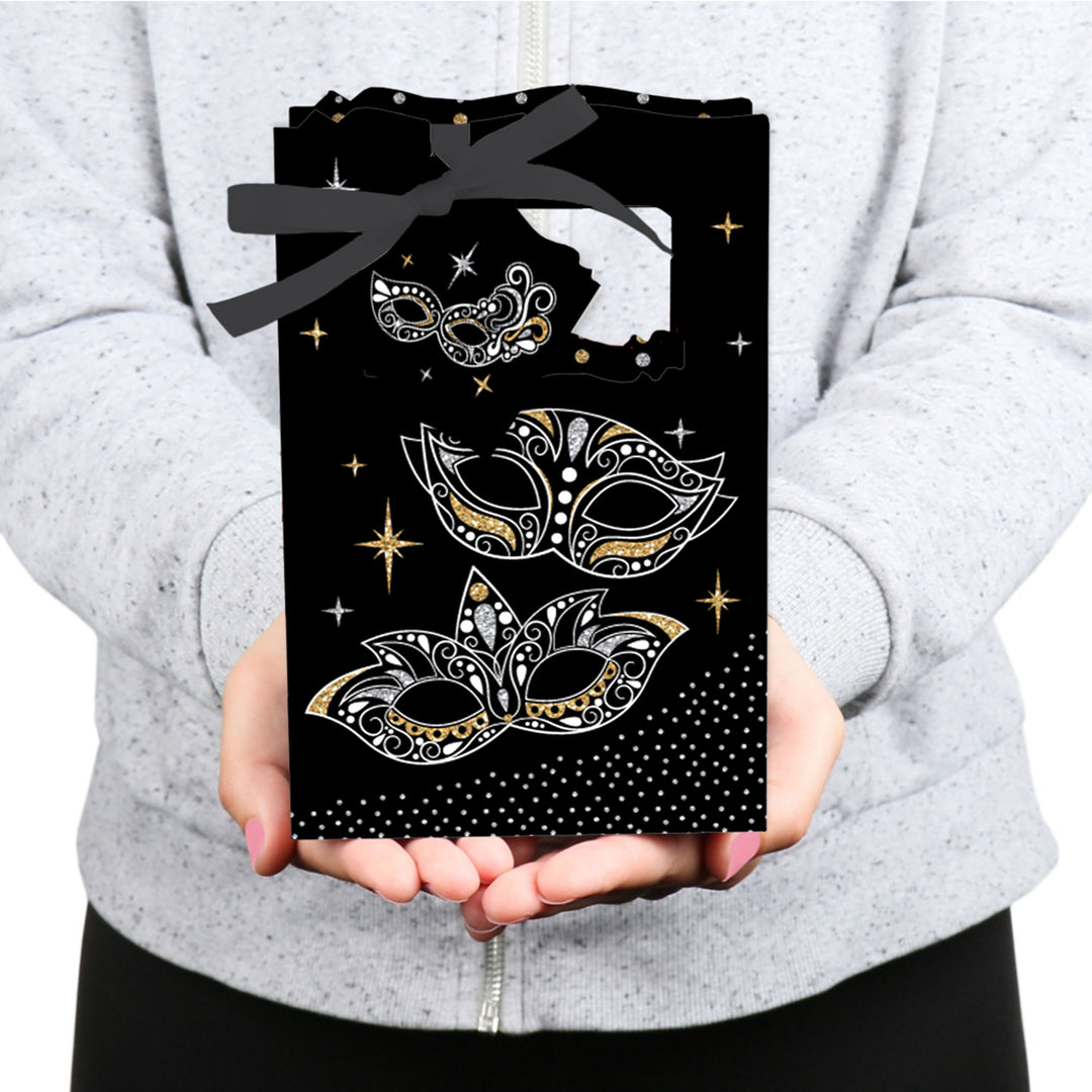 Masquerade - Venetian Mask Party Favor Boxes - Set of 12