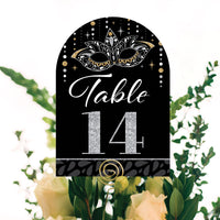 Masquerade - Venetian Mask Party Double-Sided 5 x 7 inches Cards - Table Numbers - 1-20