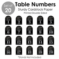 Masquerade - Venetian Mask Party Double-Sided 5 x 7 inches Cards - Table Numbers - 1-20