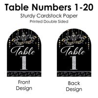 Masquerade - Venetian Mask Party Double-Sided 5 x 7 inches Cards - Table Numbers - 1-20