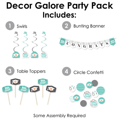 Medical School Grad - Doctor Graduation Party Supplies Decoration Kit - Decor Galore Party Pack - 51 Pieces