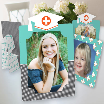 Medical School Grad - Doctor Graduation Party 4x6 Picture Display - Paper Photo Frames - Set of 12