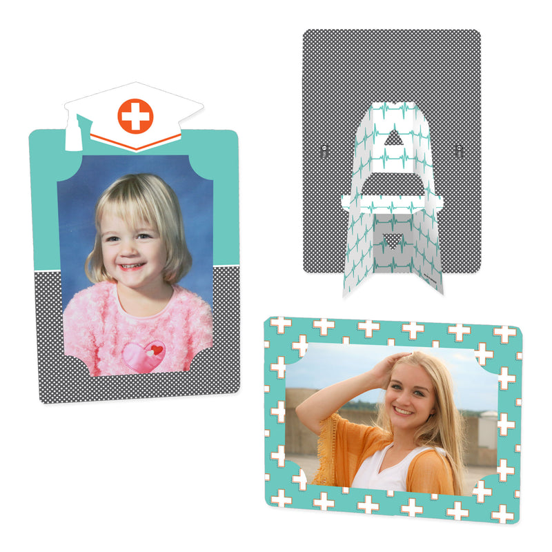 Medical School Grad - Doctor Graduation Party 4x6 Picture Display - Paper Photo Frames - Set of 12