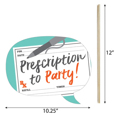 Funny Medical School Grad - 10 Piece Doctor Graduation Party Photo Booth Props Kit