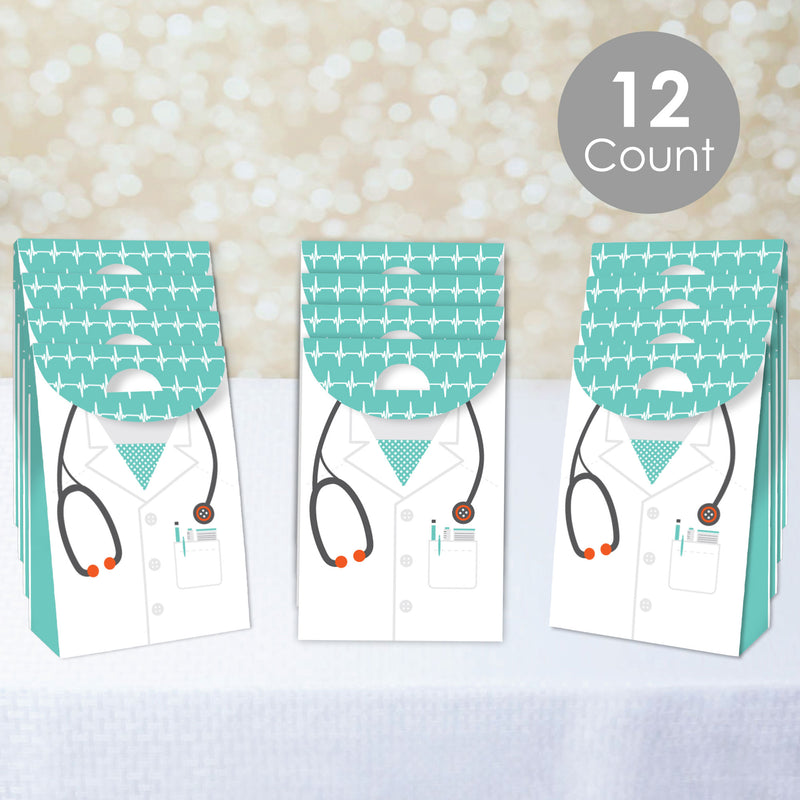 Medical School Grad - Doctor Graduation Gift Favor Bags - Party Goodie Boxes - Set of 12
