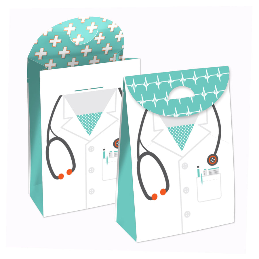 Big Dot of Happiness Medical School Grad - Doctor Graduation Gift Favor Bags - Party Goodie Boxes