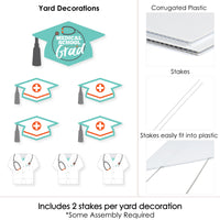 Medical School Grad - Yard Sign & Outdoor Lawn Decorations - Doctor Graduation Party Yard Signs - Set of 8