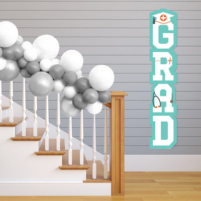 Medical School Grad - Doctor Graduation Party Vertical Decoration - Shaped Banner