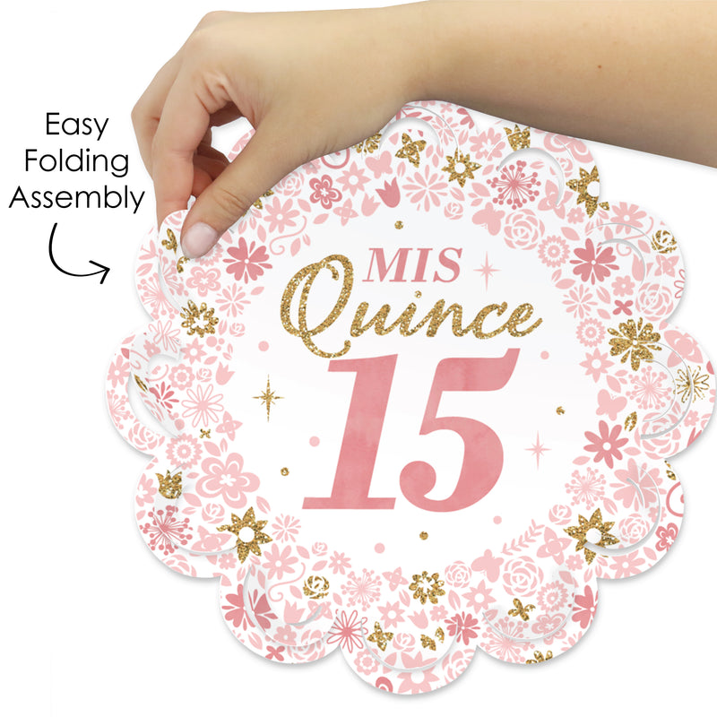 Mis Quince Anos - Quinceanera Sweet 15 Birthday Party Round Table Decorations - Paper Chargers - Place Setting For 12