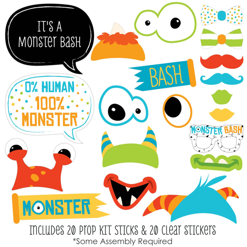 Monster Bash Little Monster Birthday Party or Baby Shower Photo Booth