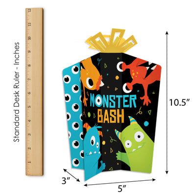 Monster Bash - Little Monster Birthday Party or Baby Shower Decor and Confetti - Terrific Table Centerpiece Kit - Set of 30