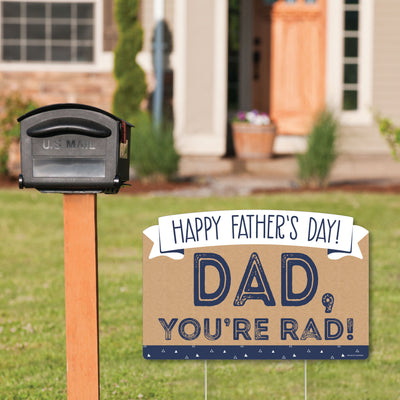 My Dad is Rad - Father's Day Party Yard Sign Lawn Decorations - Party Yardy Sign