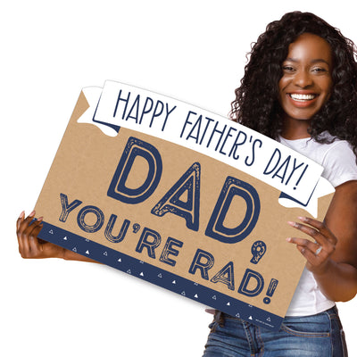 My Dad is Rad - Father's Day Party Yard Sign Lawn Decorations - Party Yardy Sign