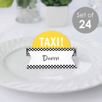 NYC Cityscape - New York City Party Tent Buffet Card - Table Setting Name Place Cards - Set of 24