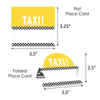 NYC Cityscape - New York City Party Tent Buffet Card - Table Setting Name Place Cards - Set of 24