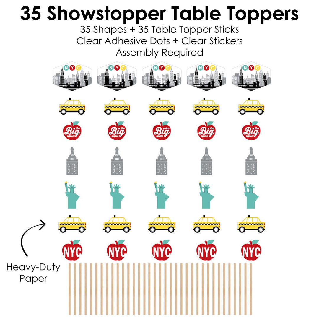 NYC Cityscape Showstopper Table Toppers - 35 Pc