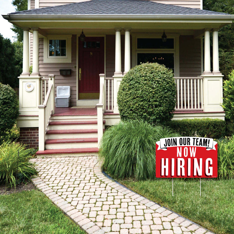 Now Hiring - Business Yard Sign Lawn Decorations - Party Yardy Sign