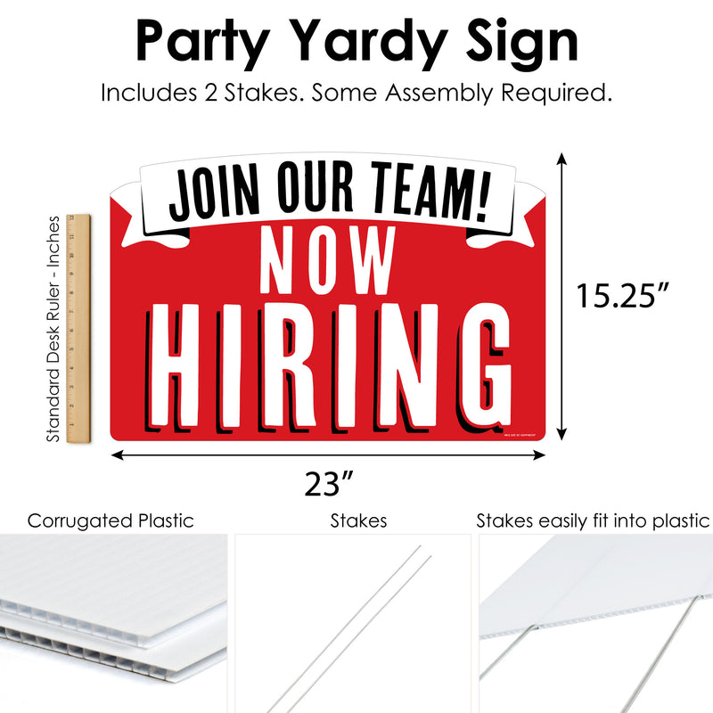 Now Hiring - Business Yard Sign Lawn Decorations - Party Yardy Sign