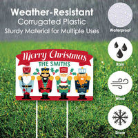 Christmas Nutcracker - Holiday Party Yard Sign Lawn Decorations - Personalized Merry Christmas Party Yardy Sign