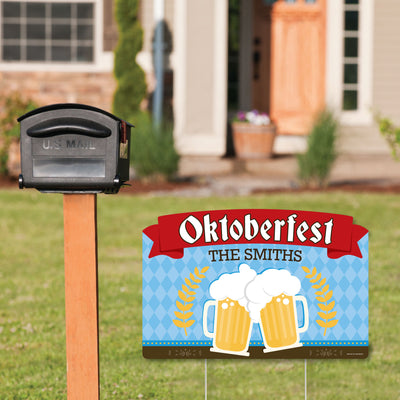 Oktoberfest - German Beer Festival Yard Sign Lawn Decorations - Personalized Party Yardy Sign