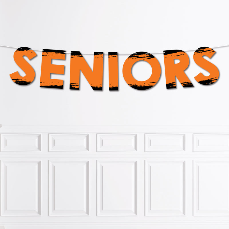 Orange Senior Night - High School Sports and Graduation Party Decorations - Seniors - Outdoor Letter Banner