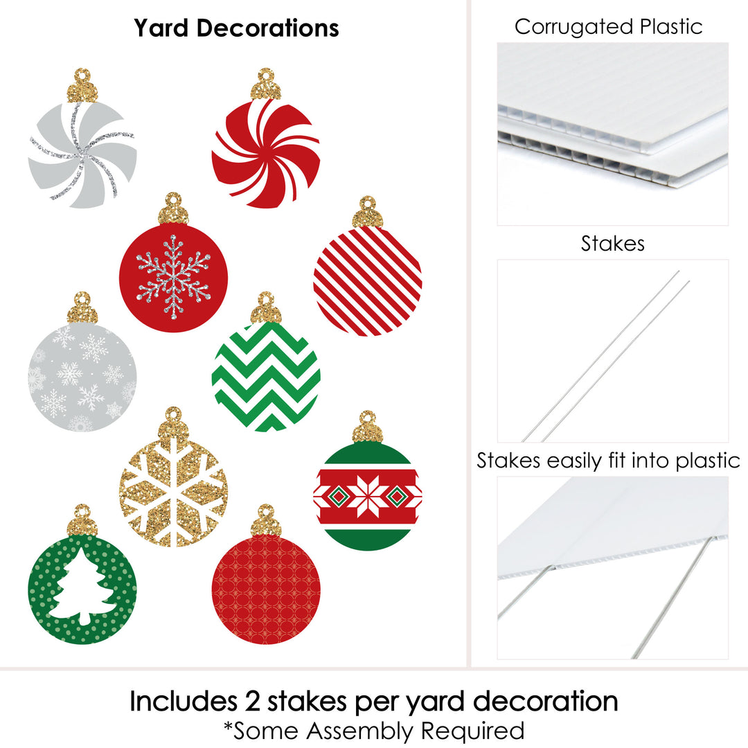 Ornaments Lawn Decorations - Outdoor Holiday and Christmas Yard Decorations - 10 Piece