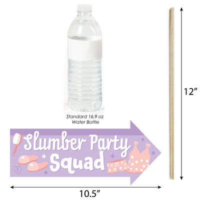 Funny Pajama Slumber Party - Girls Sleepover Birthday Party Photo Booth Props Kit - 10 Piece