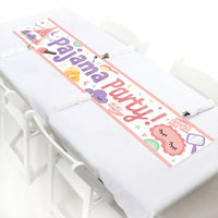 Pajama Slumber Party - Girls Sleepover Birthday Party Decorations Party Banner