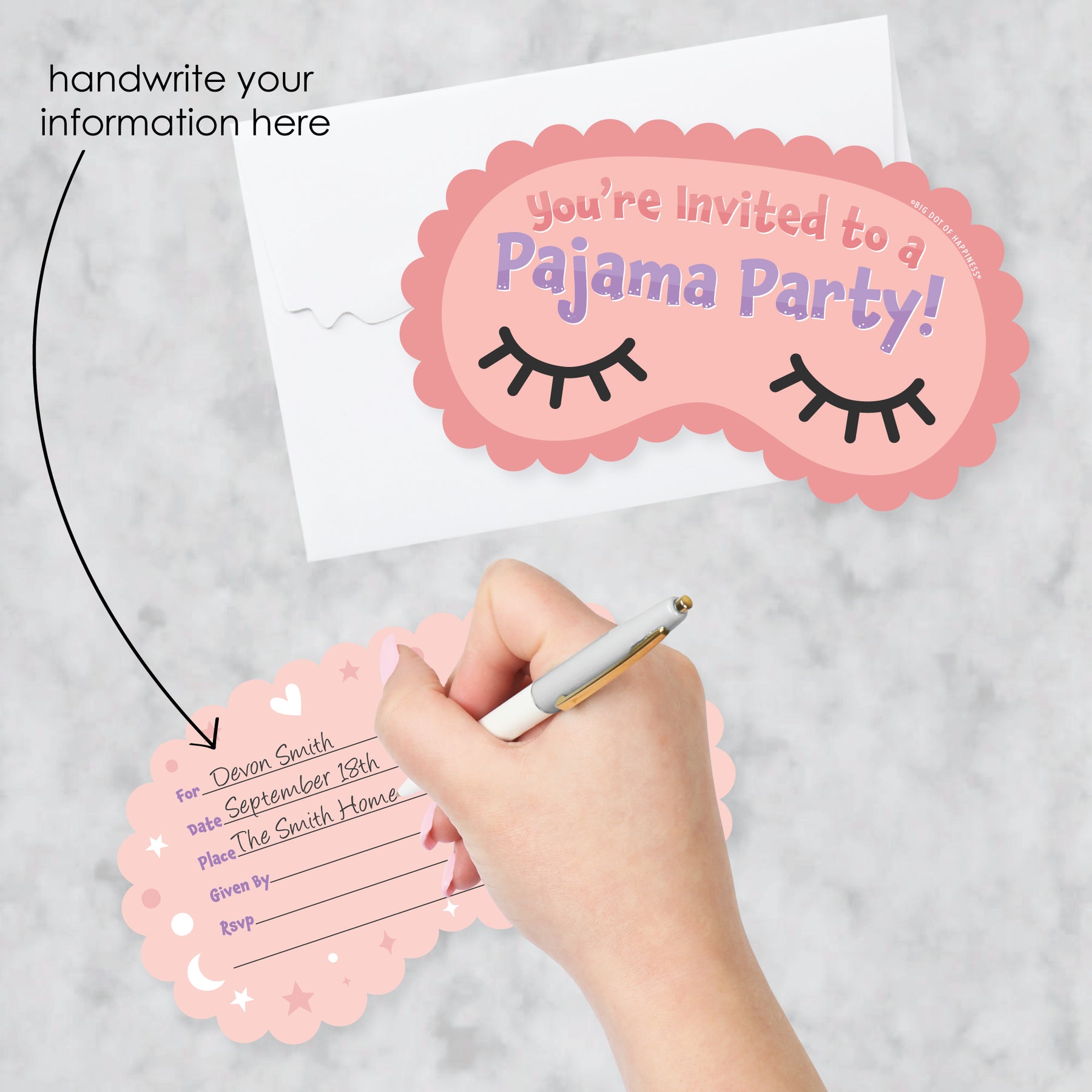 pajama-slumber-party-shaped-fill-in-invitations-girls-sleepover-birthday-party-invitation-cards-with-envelopes-set-of-12-bigdotofhappiness-com-big-dot-of-happiness-llc for Sleepover Party Invitations Free Printable Pajama Slumber Party - Shaped Fill-In Invitations - Girls Sleepover Birthday Party Invitation Cards with Envelopes - Set of 12 | BigDotOfHappiness.com – Big Dot of Happiness LLC for Sleepover Party Invitations Free Printable