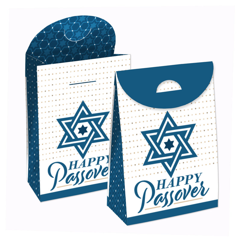 Happy Passover - Pesach Jewish Holiday Gift Favor Bags - Party Goodie Boxes - Set of 12