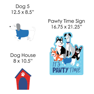 Pawty Like a Puppy - Yard Sign and Outdoor Lawn Decorations - Dog Baby Shower or Birthday Party Yard Signs - Set of 8
